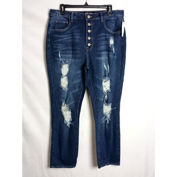 Almost Famous High Rise Mom Jeans Size 13 NWT Vintage Fit Retro Denim - Picture 1 of 8
